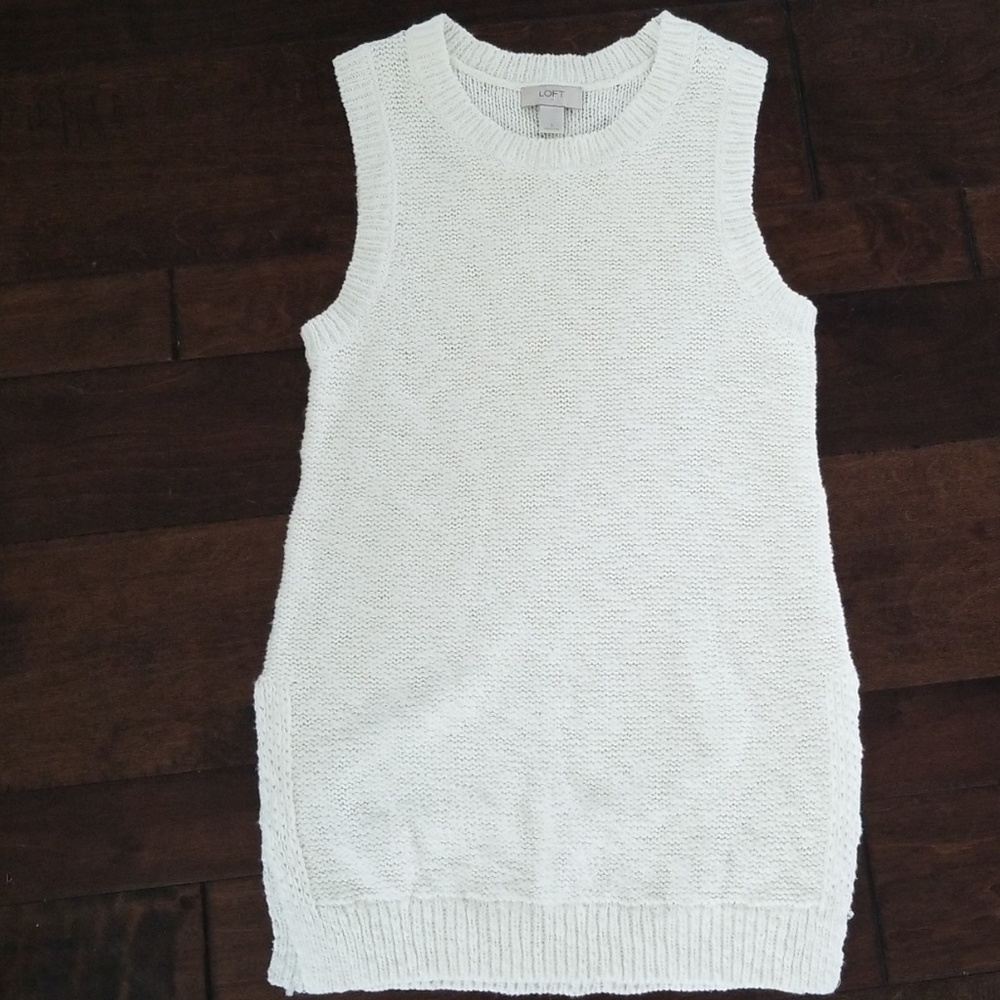 LOFT sleeveless long sweater